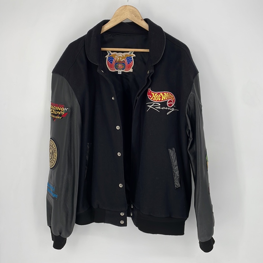 JEFF HAMILTON vtg nascar kyle petty's charity racing jacket black size XXL men's